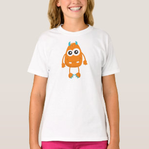 Niedliches Monster, orangefarbenes Monster, lustig T-Shirt