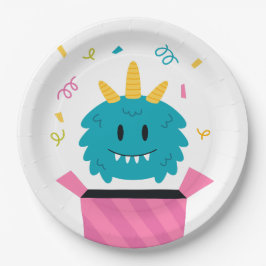 Niedliches Monster Pappteller
