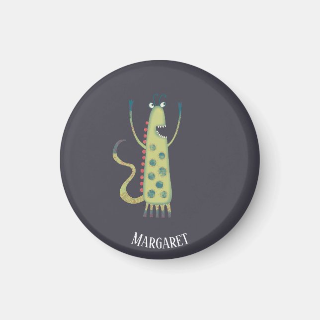 Niedliches Monster Personalisiert Magnet (Vorne)