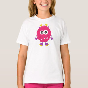Niedliches Monster, rosa Monster, Hörner, lustiges T-Shirt