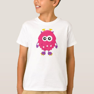 Niedliches Monster, rosa Monster, Hörner, lustiges T-Shirt