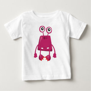 Niedliches Monster, rosa Monster, Witziges Monster Baby T-shirt