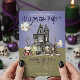 Niedliches Monster Spooktacular Halloween-Party Einladung