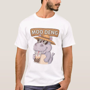 Niedliches Moo-Deng-Design für Pygmäen-Hippo T-Shirt