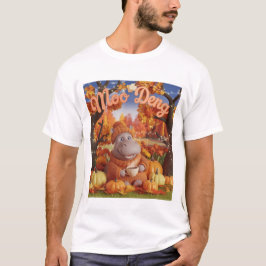 Niedliches Moo-Deng Hippo-Design zu Halloween T-Shirt
