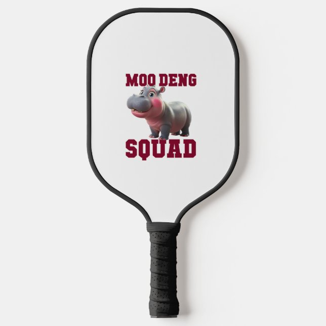 Niedliches MOO DENG SQUAD Baby Hippo Team Cheer Gi Pickleball Schläger (Vorderseite)