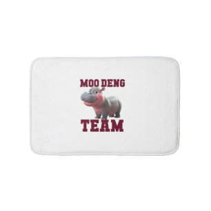 Niedliches MOO DENG TEAM Baby Hippo Squad Girls Be Badematte