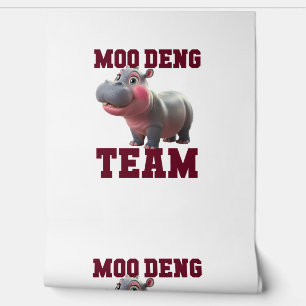 Niedliches MOO DENG TEAM Baby Hippo Squad Girls Be Tapete