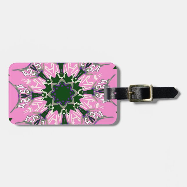 Niedliches Motiv für die bläserne Mode in Schwarz  Gepäckanhänger (Vorderseite horizontal)