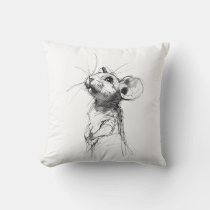 Niedliches Mouse-Portrait Kissen