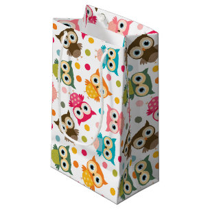 Niedliches Multicolor-Eule-Muster Kleine Geschenktüte