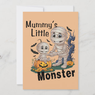 Niedliches Mummy's Little Monster Funny Halloween  Feiertagskarte
