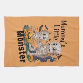 Niedliches Mummy's Little Monster Funny Halloween  Geschirrtuch