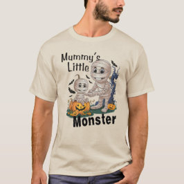 Niedliches Mummy's Little Monster Funny Halloween  T-Shirt