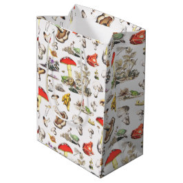 Niedliches Mushroom Frosch Schneckenwaldmuster Mittlere Geschenktüte