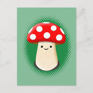 Niedliches Mushroom Green Postkarte