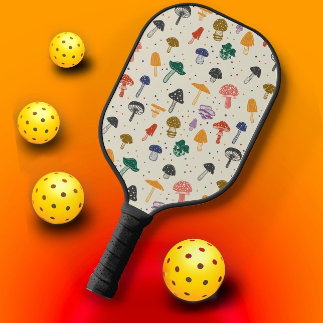 Niedliches Mushroom-Muster Moderner Stil Pickleball Schläger (Von Creator hochgeladen)
