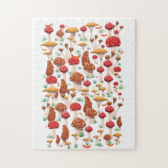 Niedliches Mushroom-Muster Puzzle (Vertikal)