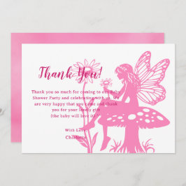 Niedliches Mushroom und Blume Kinderdusche Dankeskarte