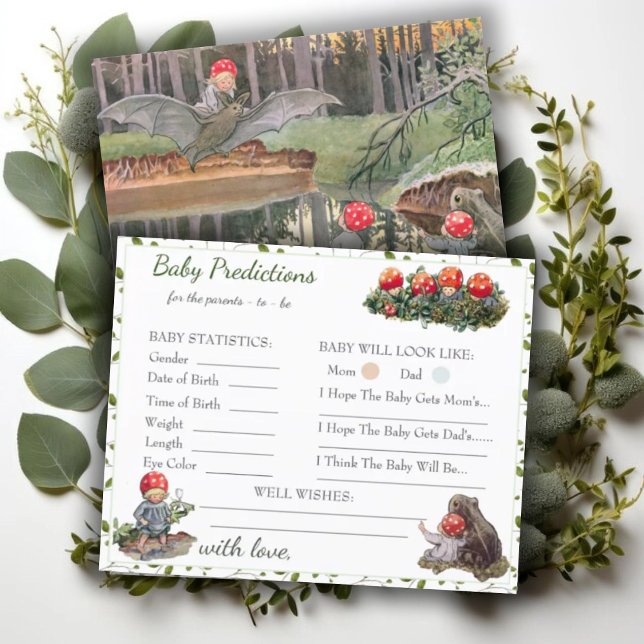 Niedliches Mushroom Woodland Babydusche Vorhersage (Von Creator hochgeladen)