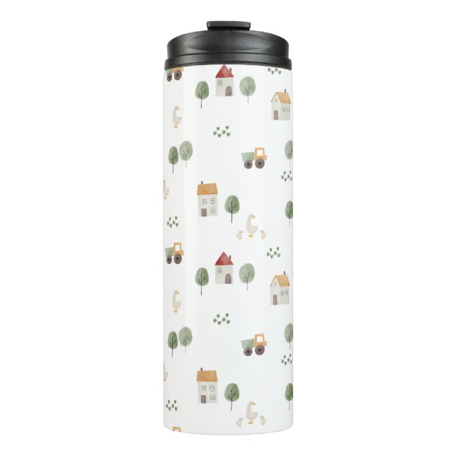 Niedliches Muster der Aquakultur Thermosbecher (Vorderseite)