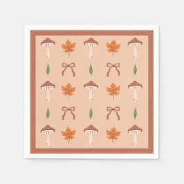 Niedliches Muster der Herbstbow Serviette