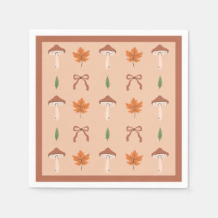Niedliches Muster der Herbstbow Serviette