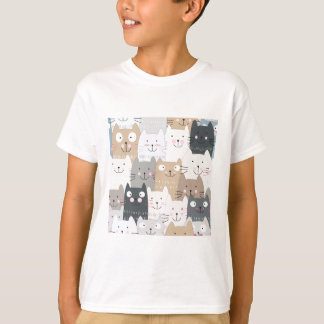 Niedliches Muster des blauen Graus der T-Shirt