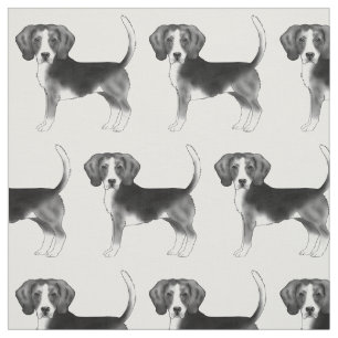 Niedliches Muster eines Hundes eines Beagle in Sch Stoff