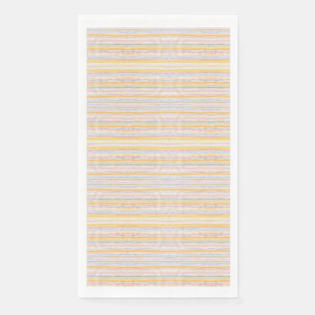 Niedliches Muster Farbstreifen Blau Serviette (Vorderseite)