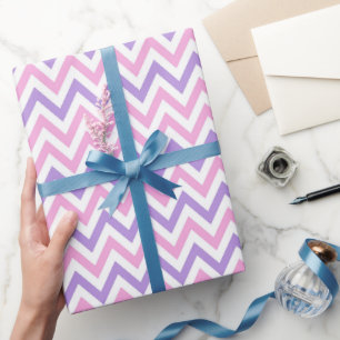 Niedliches Muster für einfache rosa und Lila geome Geschenkpapier