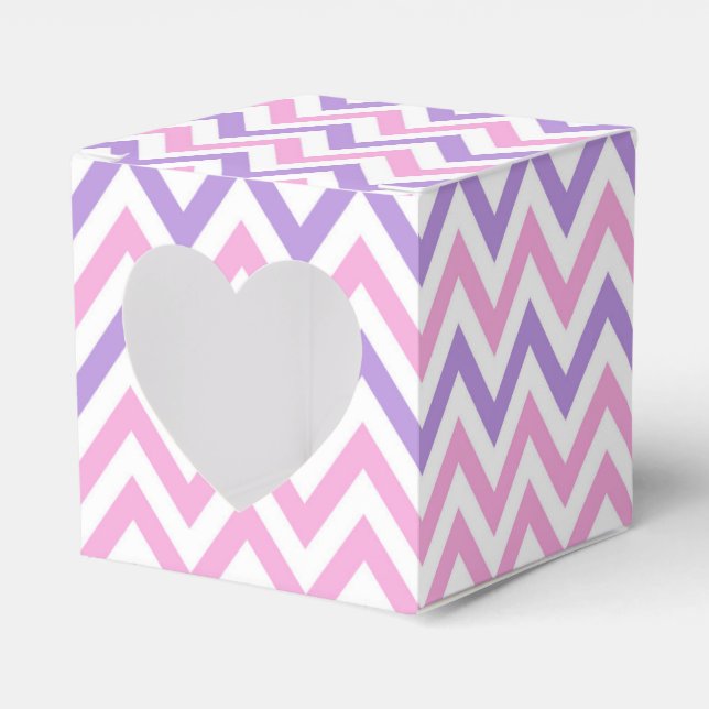 Niedliches Muster für einfache rosa und Lila geome Geschenkschachtel (Vorderseite)