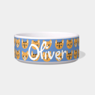 Niedliches Muster für gelbe Katze, benutzerdefinie Napf