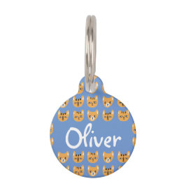 Niedliches Muster für gelbe Katzenkopfmuster - ind Haustiermarke