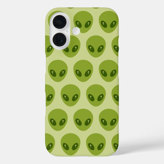 Niedliches Muster für grüne Alien Case-Mate iPhone Hülle (Rückseite)