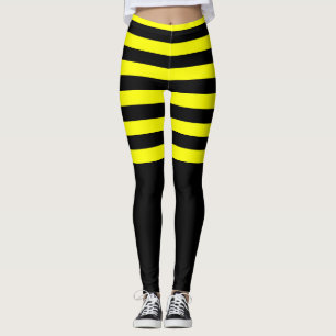 Niedliches Muster für schwarze gelbe Streifen im H Leggings