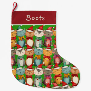 Niedliches Muster Großer Weihnachtsstrumpf