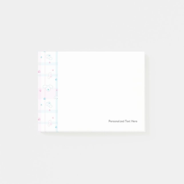 Niedliches Muster mit Hunden Post-it Klebezettel (Vorderseite)