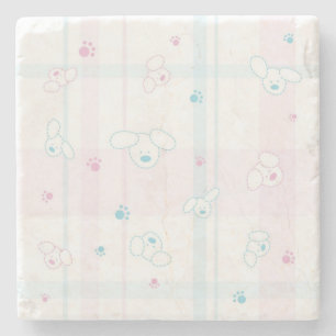 Niedliches Muster mit Hunden Steinuntersetzer