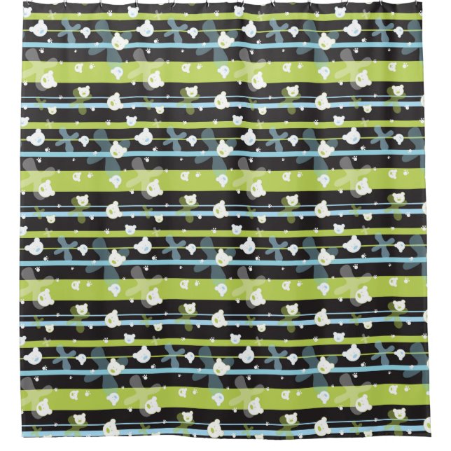 Niedliches Muster mit wenigen Bären Duschvorhang (Vorderseite)