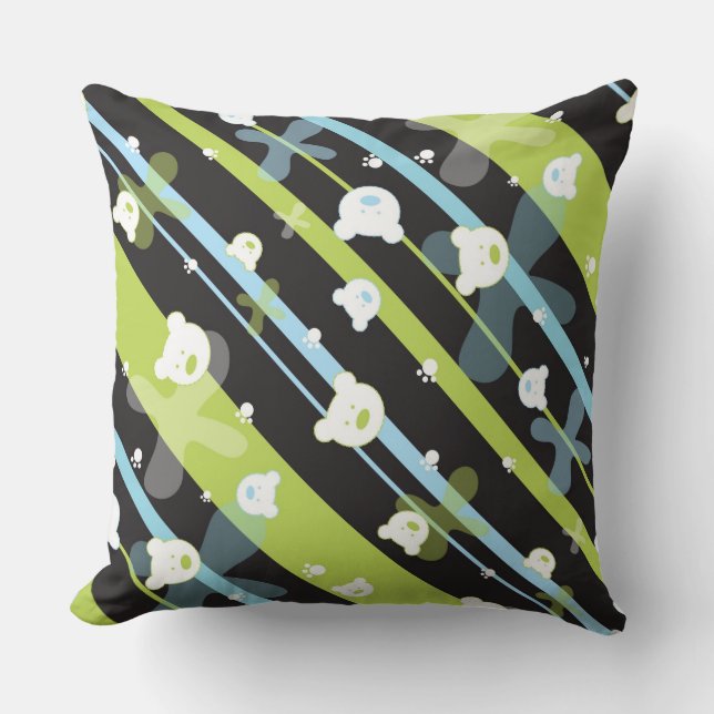 Niedliches Muster mit wenigen Bären Kissen (Vorderseite)