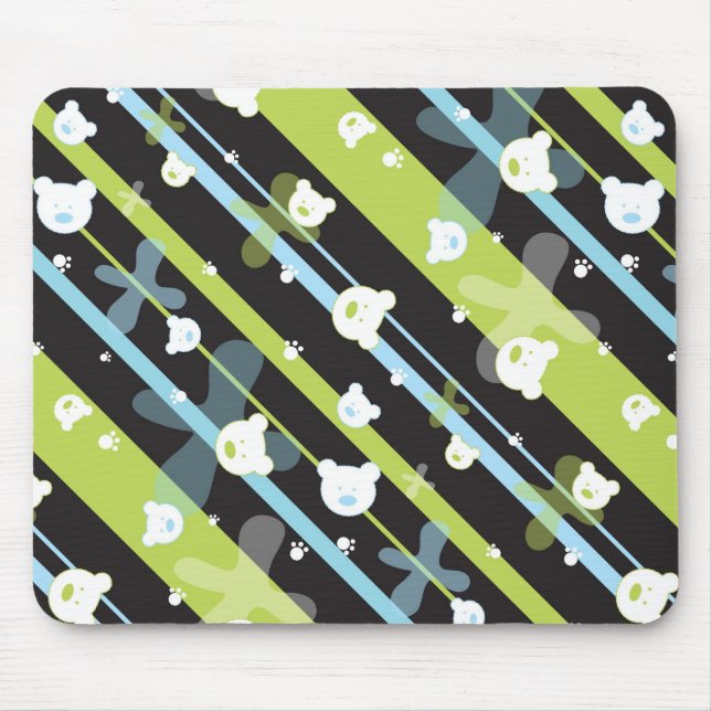Niedliches Muster mit wenigen Bären Mousepad (Vorne)