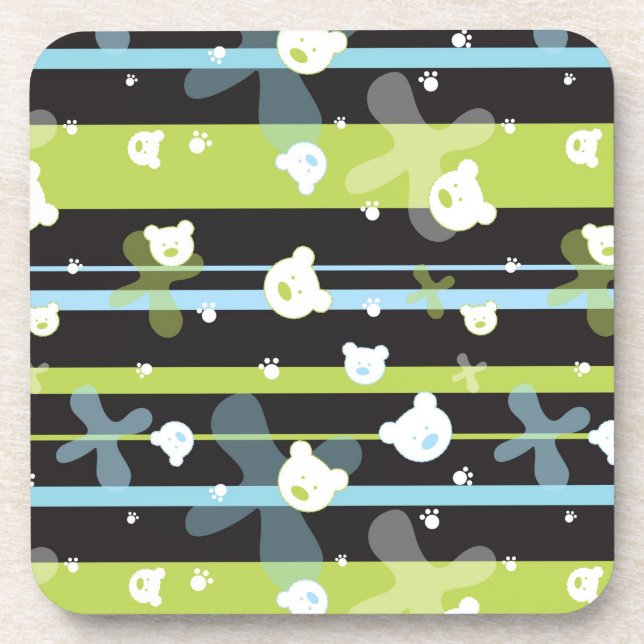 Niedliches Muster mit wenigen Bären Untersetzer (Vorderseite)