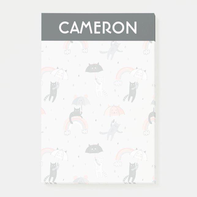 Niedliches Muster Post-it Klebezettel (Vorderseite)