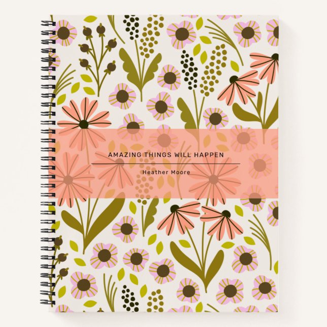 Niedliches Muster-Spiral-Notebook mit mehreren Blu Notizbuch (Vorderseite)