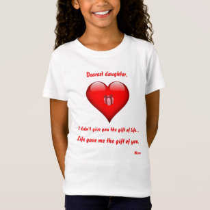 Niedliches Mutter Tochter T Shirt mit Liebe Zitat