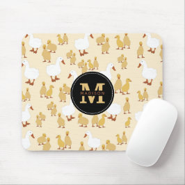 Niedliches Muttertier Muster Monogramm Mousepad