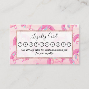 Niedliches Mythisches Rosa Einhorn Regenbogen Wass Treuekarte