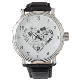 Niedliches Nähset in Herz-Form Nähmaschine Armbanduhr