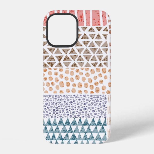Niedliches nahtloses Muster im Patchwork-Stil. Ein iPhone Hülle (Rückseite)